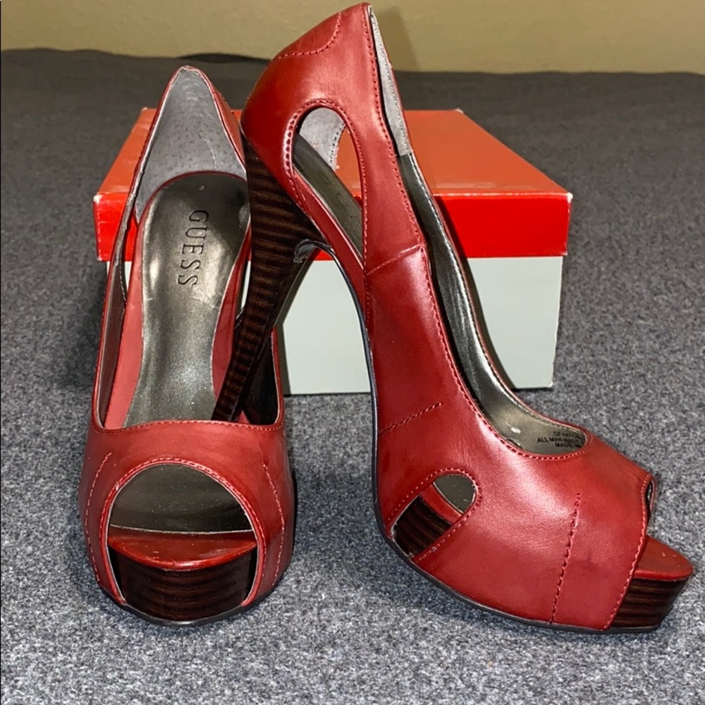 Red Guess Heels